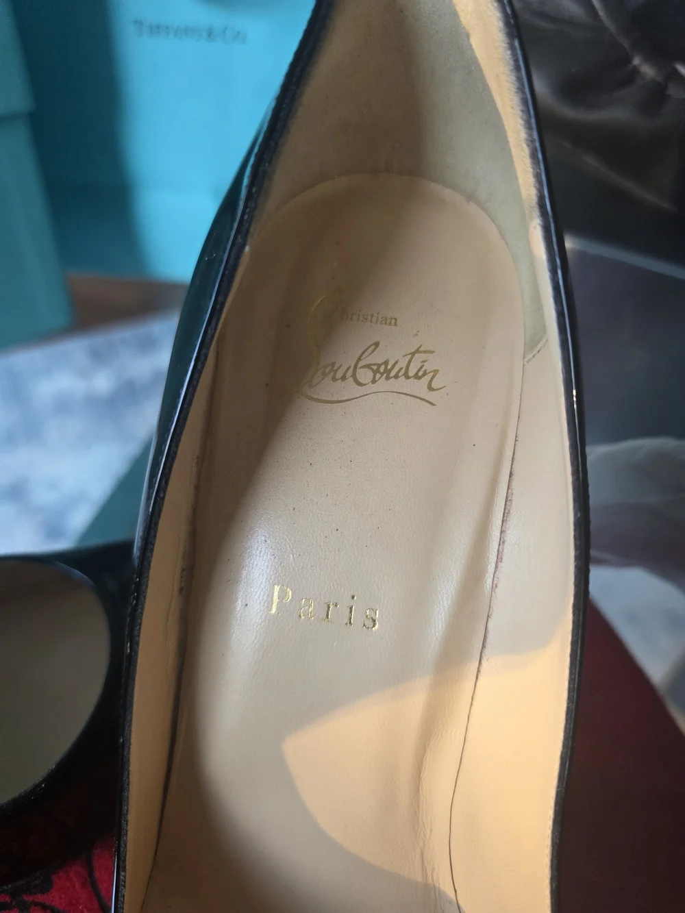 Christian Louboutin So Kate Patent Black Heels Pumps Stiletto 41.5